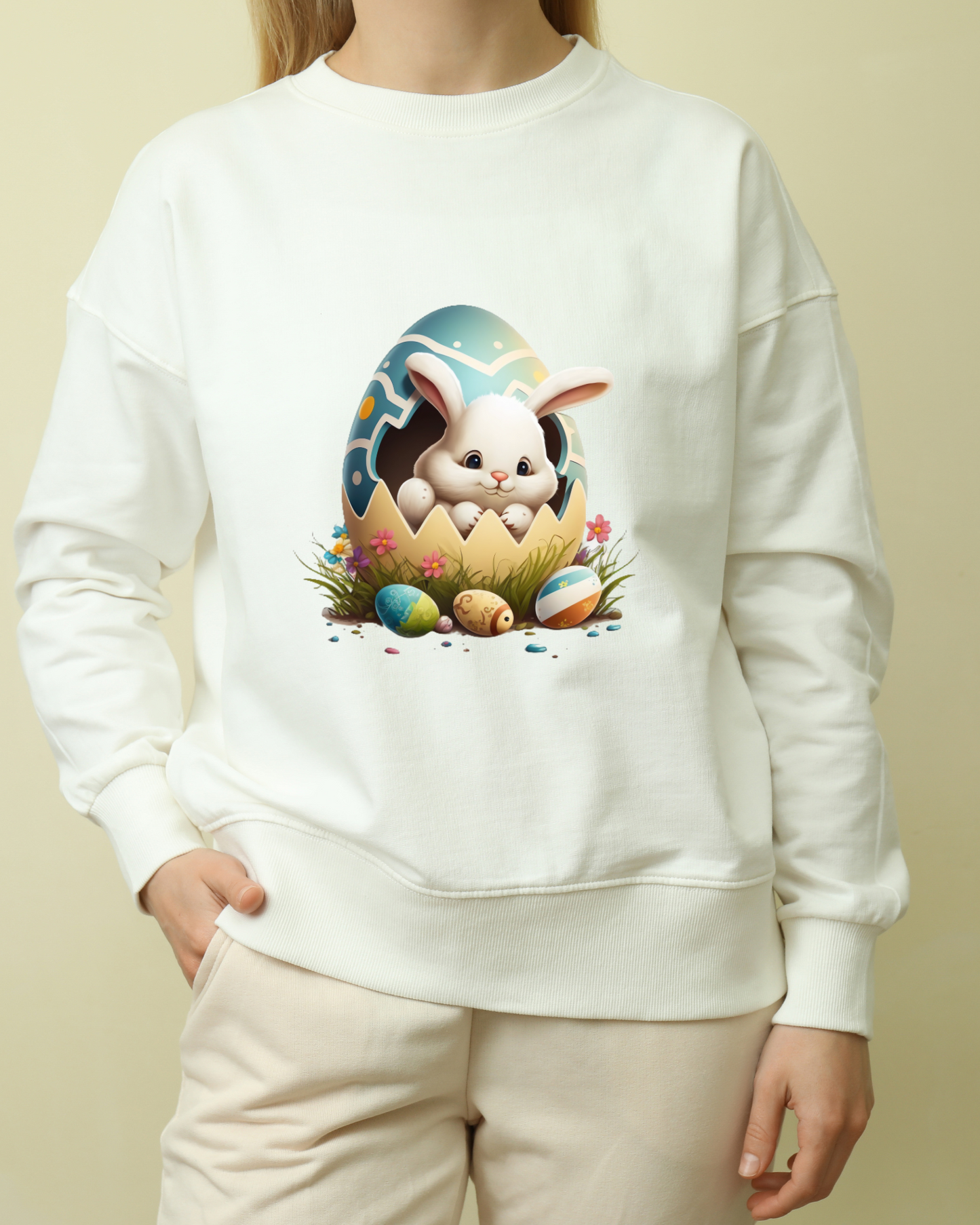 Easter Bunny Day Sweatshirt is a cute spring crewneck for women.