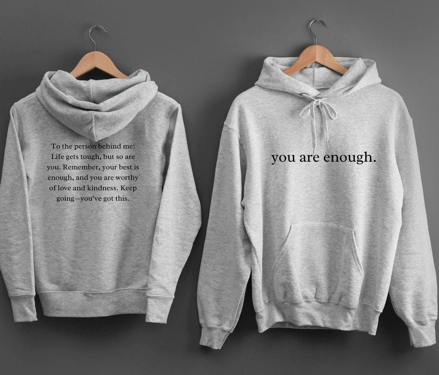You are enough inspirational hoodie