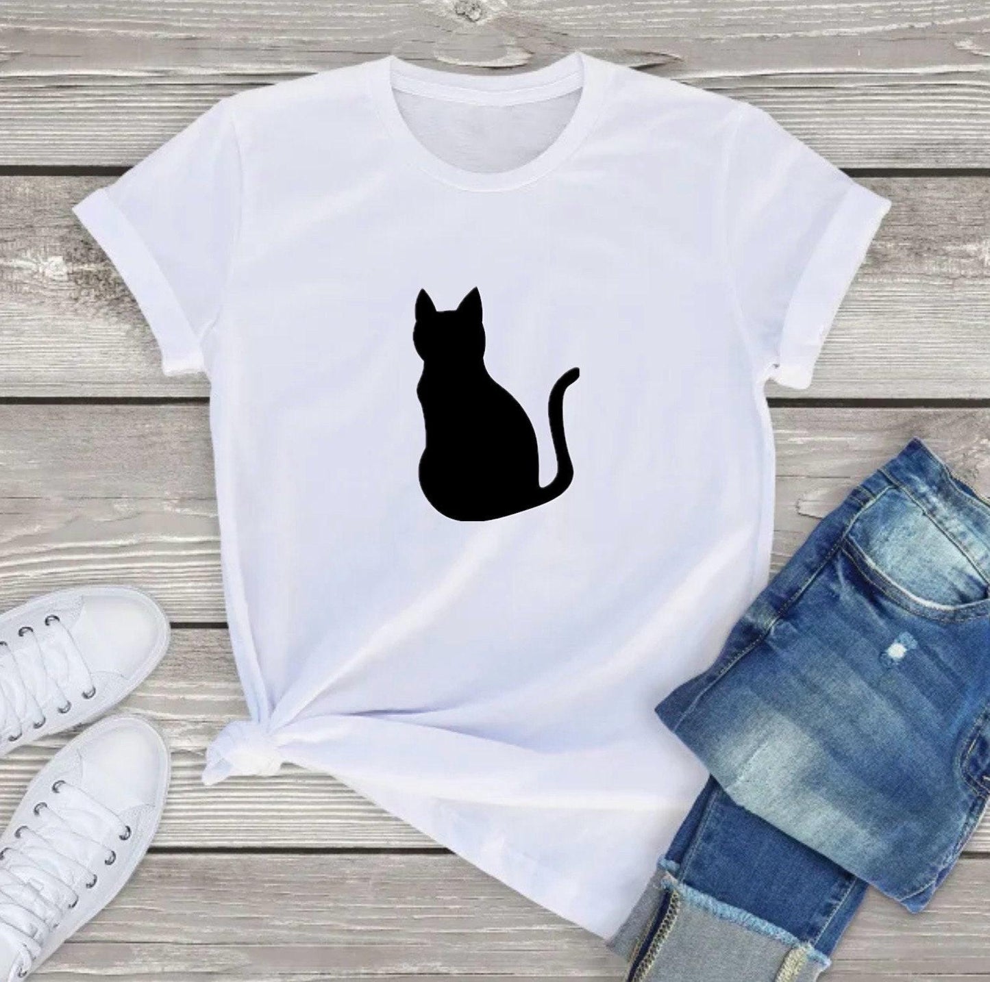 Black cat shirt